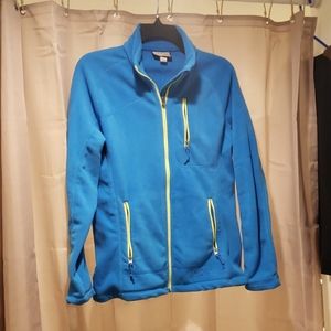 Double diamond blue fleece jacket